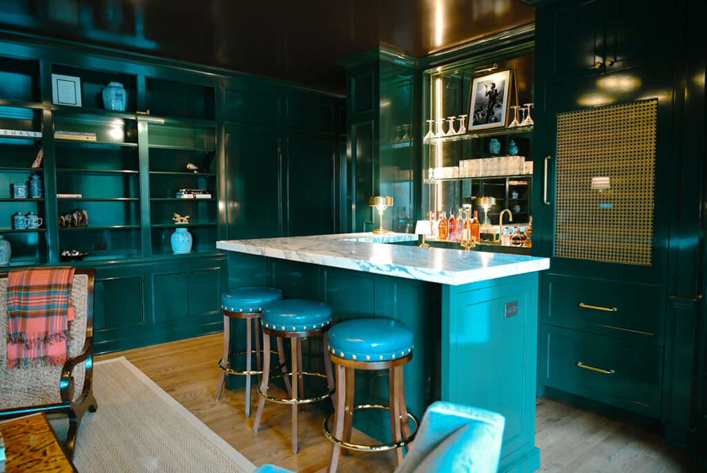 evergreen bar area